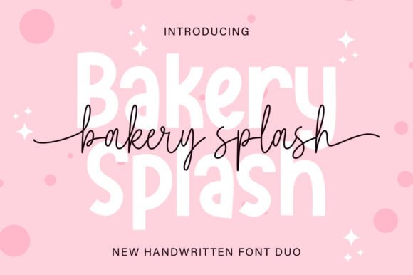 Bakery Splash Duo: A Romantic Font for Creative Design