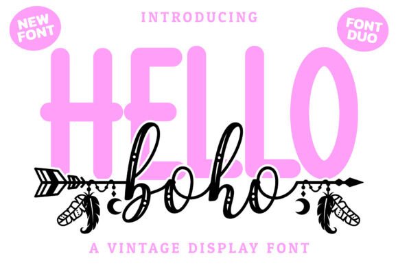 Hello Boho: A Font Duo for Creative Design
